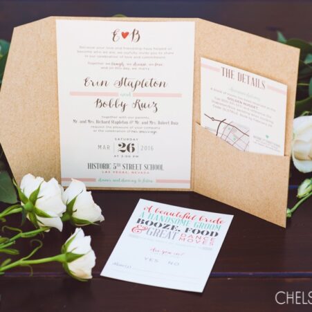 kraft pocket wedding invitations