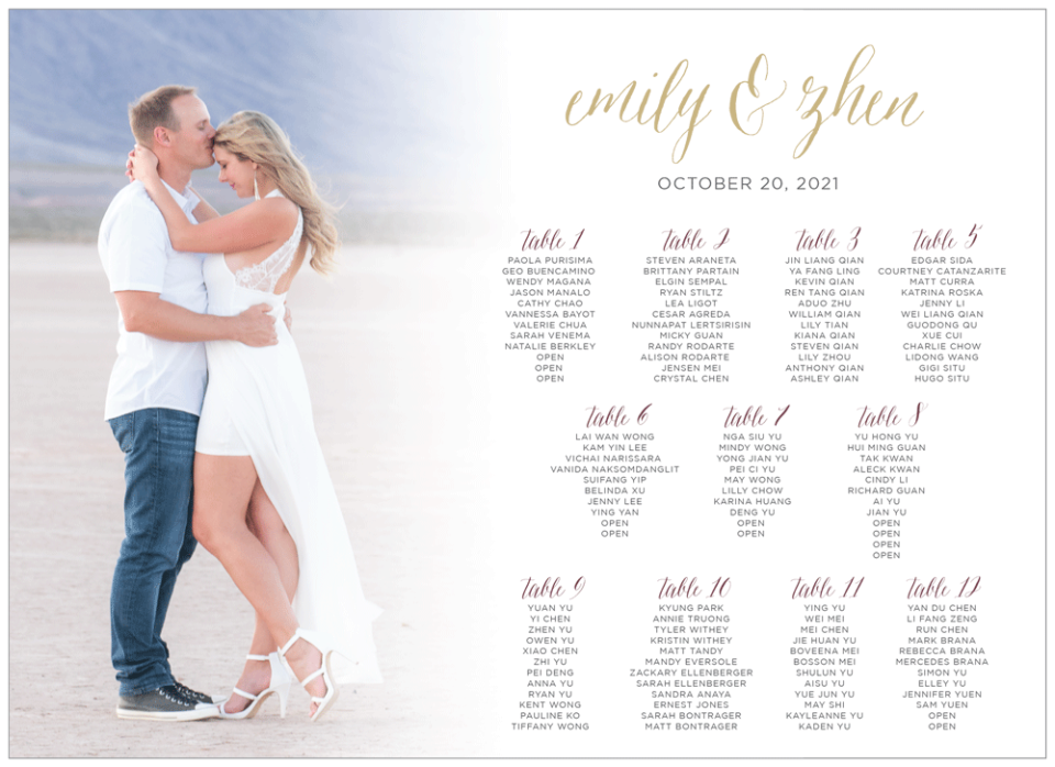 Photo 13 Seating Chart