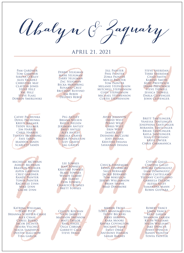 Script 06 Seating Chart