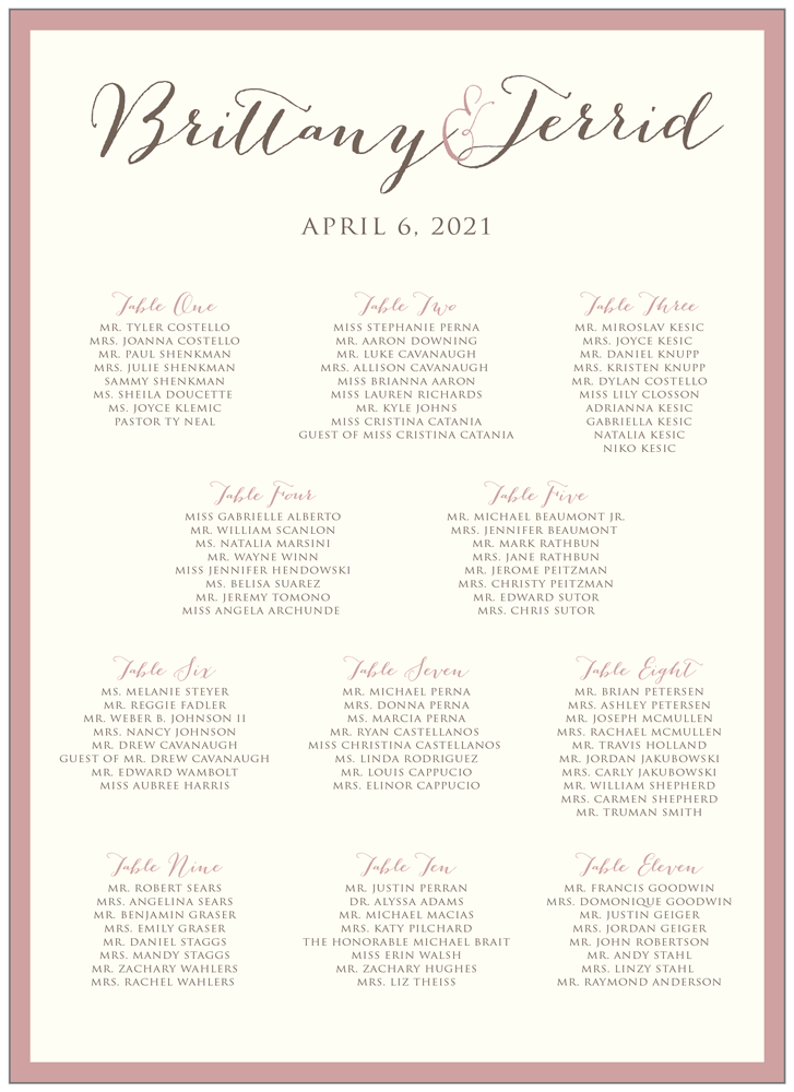 Script 07 Seating Chart