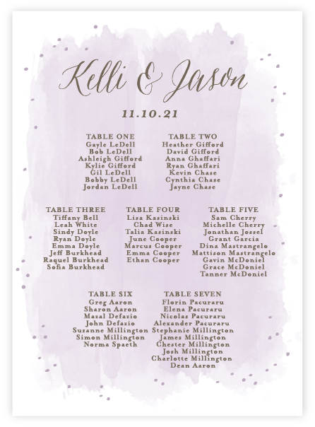Abstract 01 Seating Chart
