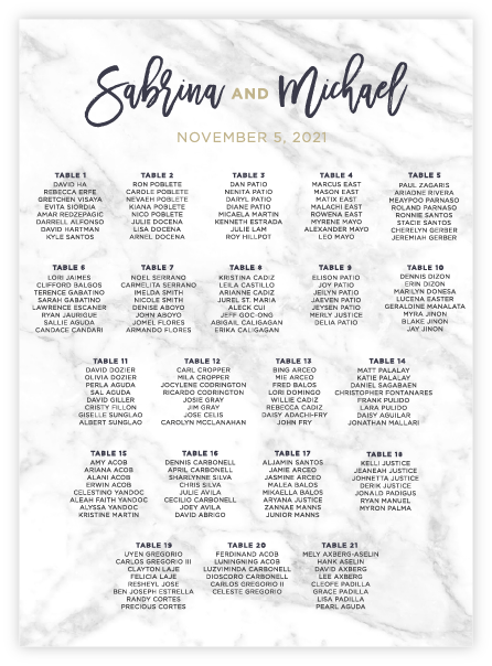 Abstract 02 Seating Chart