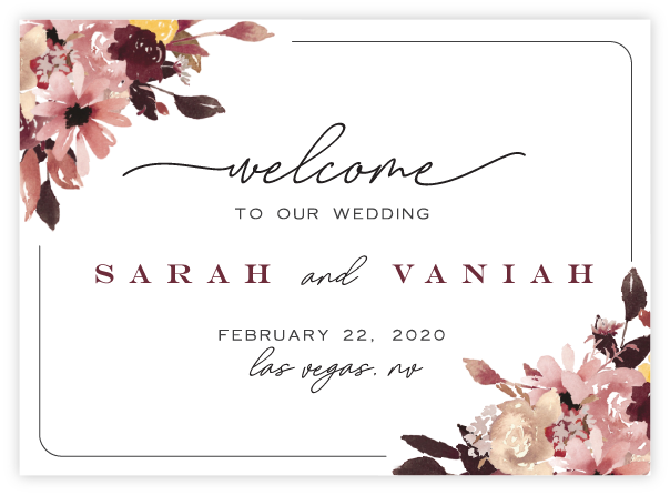 Floral 01 Welcome Sign
