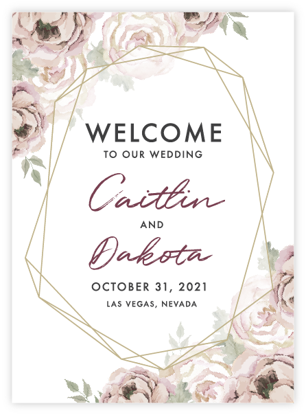 Floral 03 Welcome Sign