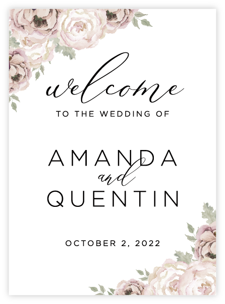 Floral 08 Welcome Sign