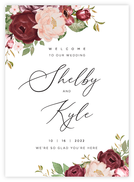 Floral 09 Welcome Sign