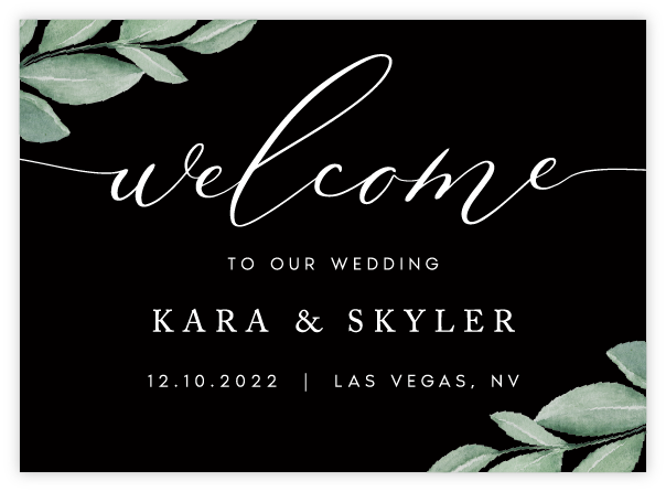 Greenery 08 Welcome Sign